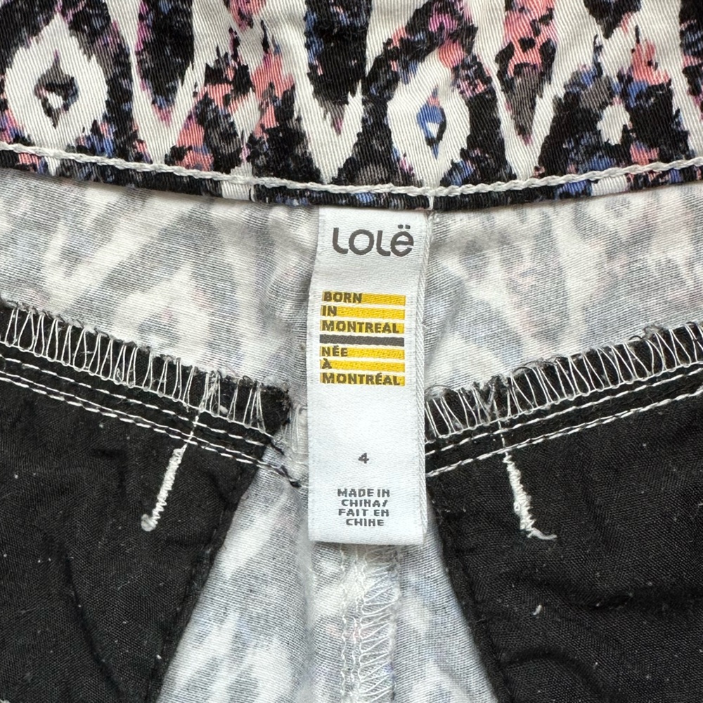 Lole Shorts, Black / White Geometric Print, Women's 4 - Picture 3 of 8